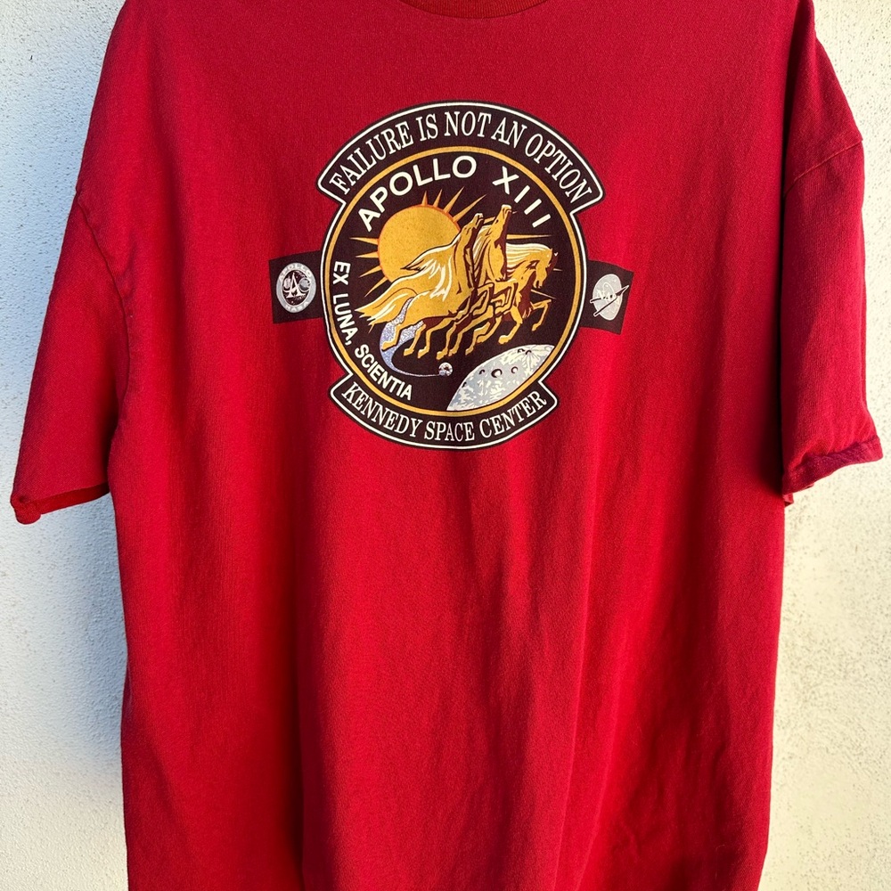 Kennedy Space, Center graphic tees, Crewneck Tee - Navy & Red Logo - Picture 6 of 7